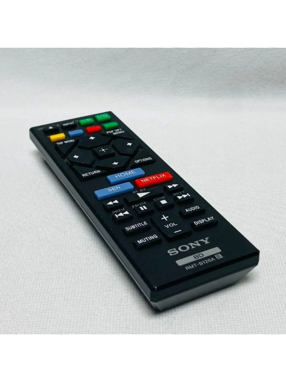 Sony RMT-B126A Blu-Ray Remote Control With Netflix & SEN Buttons Black